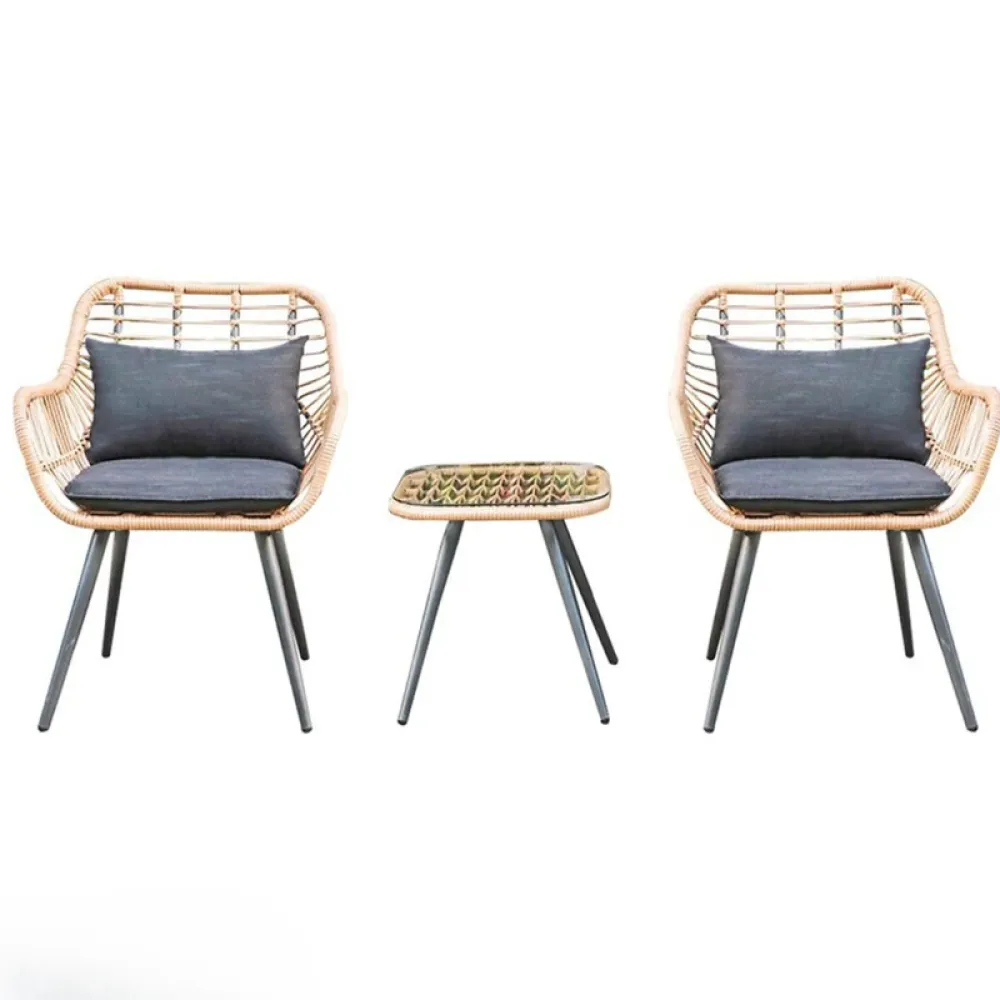 Outdoor Seating Set for Two from Miden Home OS-Rt-070-W