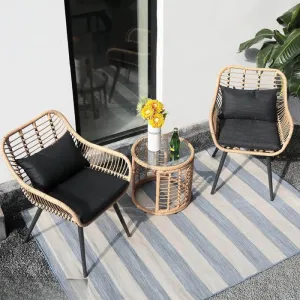 Outdoor Seating Set for Two from Miden Home OS-Rt-197-W
