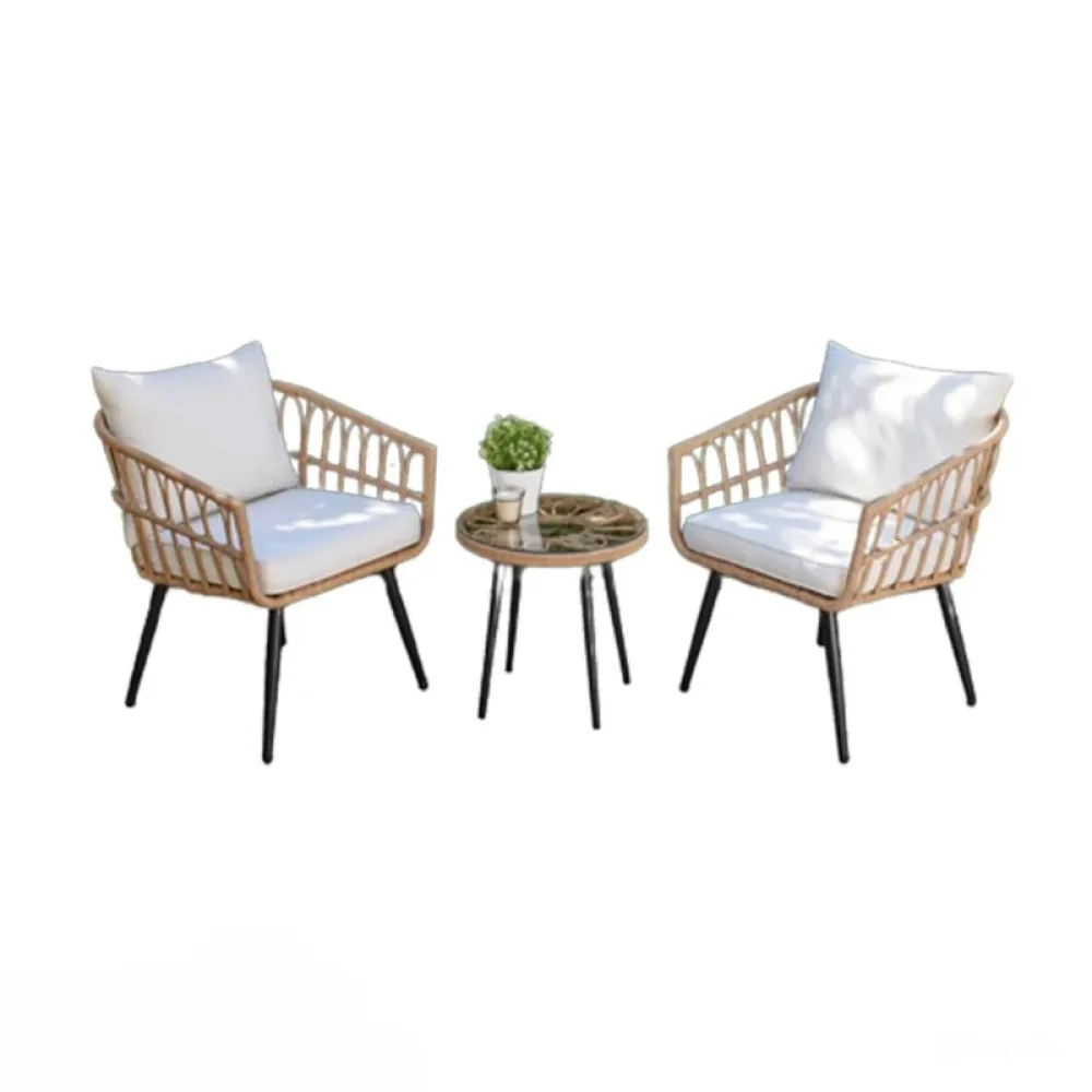 Outdoor Seating Set for Two from Miden Home OS-Rt-250-W