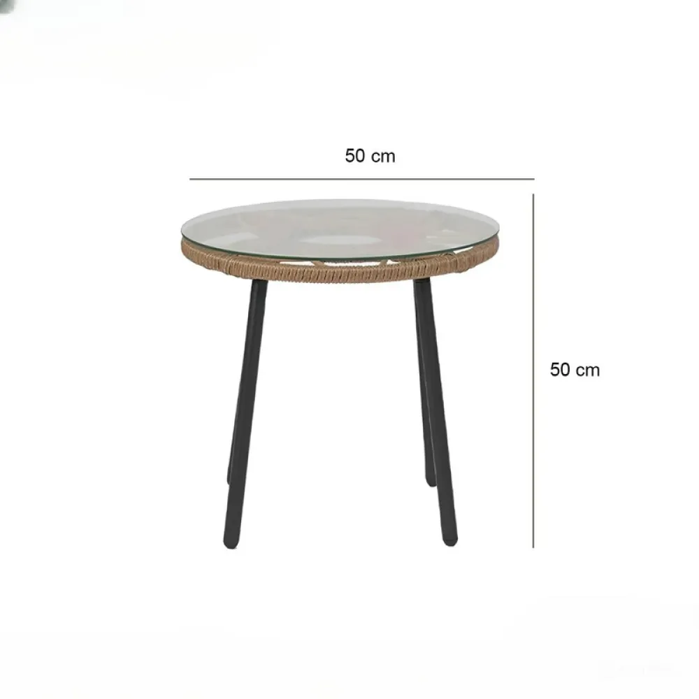 Outdoor Seating Set for Two from Miden Home OS-Rt-250-W