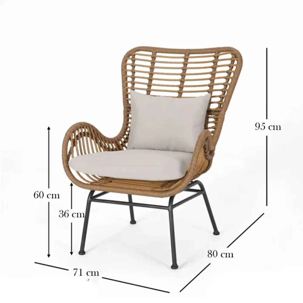 Outdoor Seating Set for Two from Miden Home OS-Rt-265-W