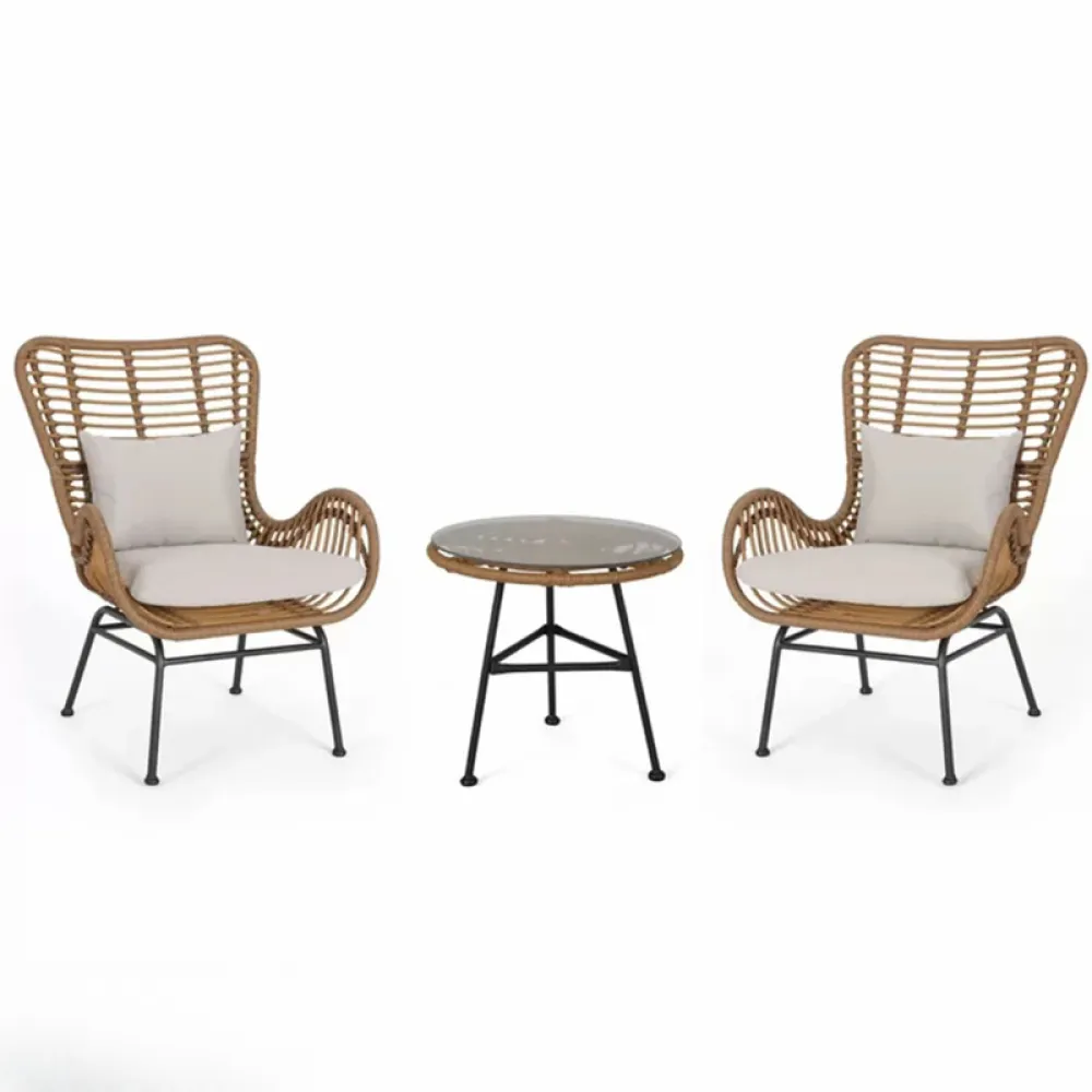 Outdoor Seating Set for Two from Miden Home OS-Rt-265-W