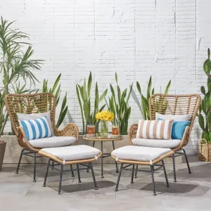 Outdoor Seating Set for Two from Miden Home OS-Rt-266-W