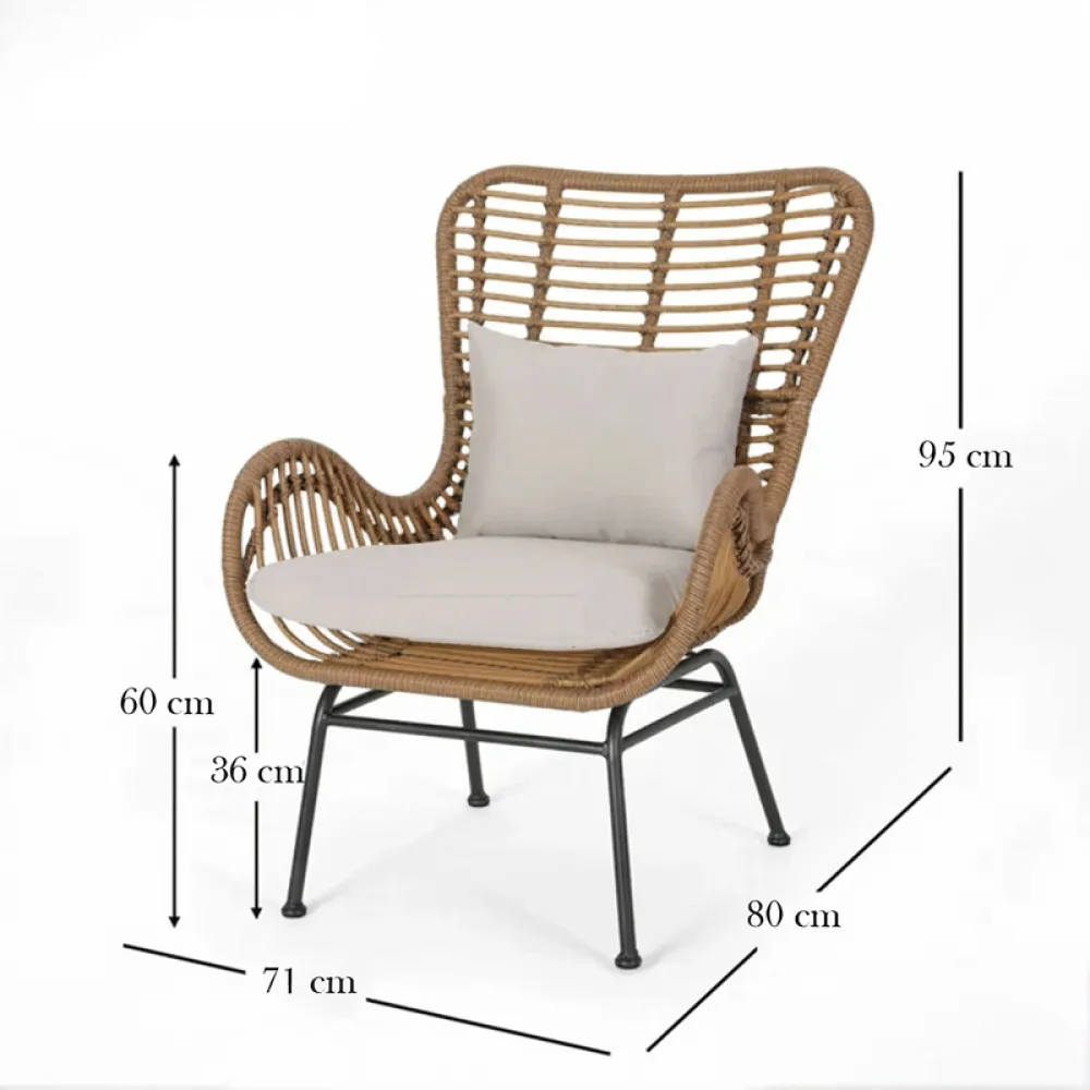 Outdoor Seating Set for Two from Miden Home OS-Rt-266-W