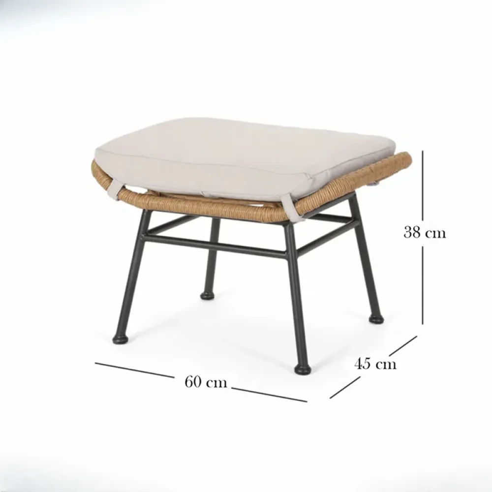 Outdoor Seating Set for Two from Miden Home OS-Rt-266-W