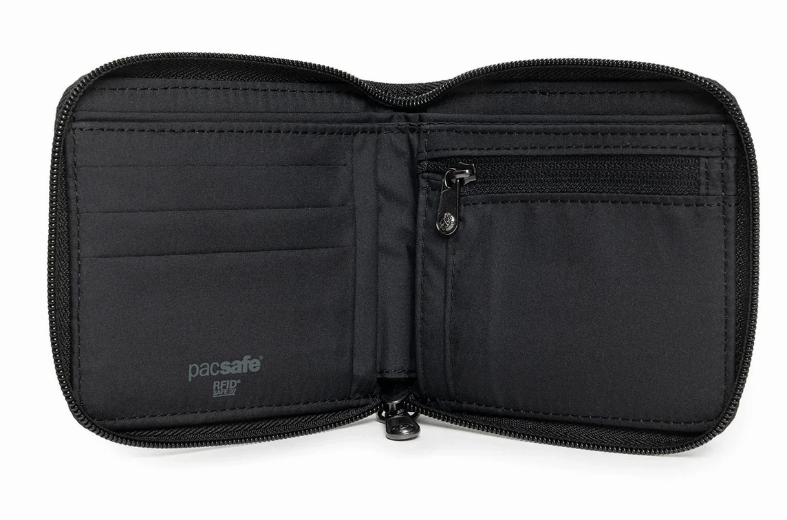 Pacsafe Rfidsafe Rfid Blocking Zip Around Wallet Save Today Event Daily Hot Deal