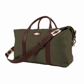 Trending Hot Deal Sweet Deal Inside Pampeano Caballero Leather And Canvas Travel Bag - Forest