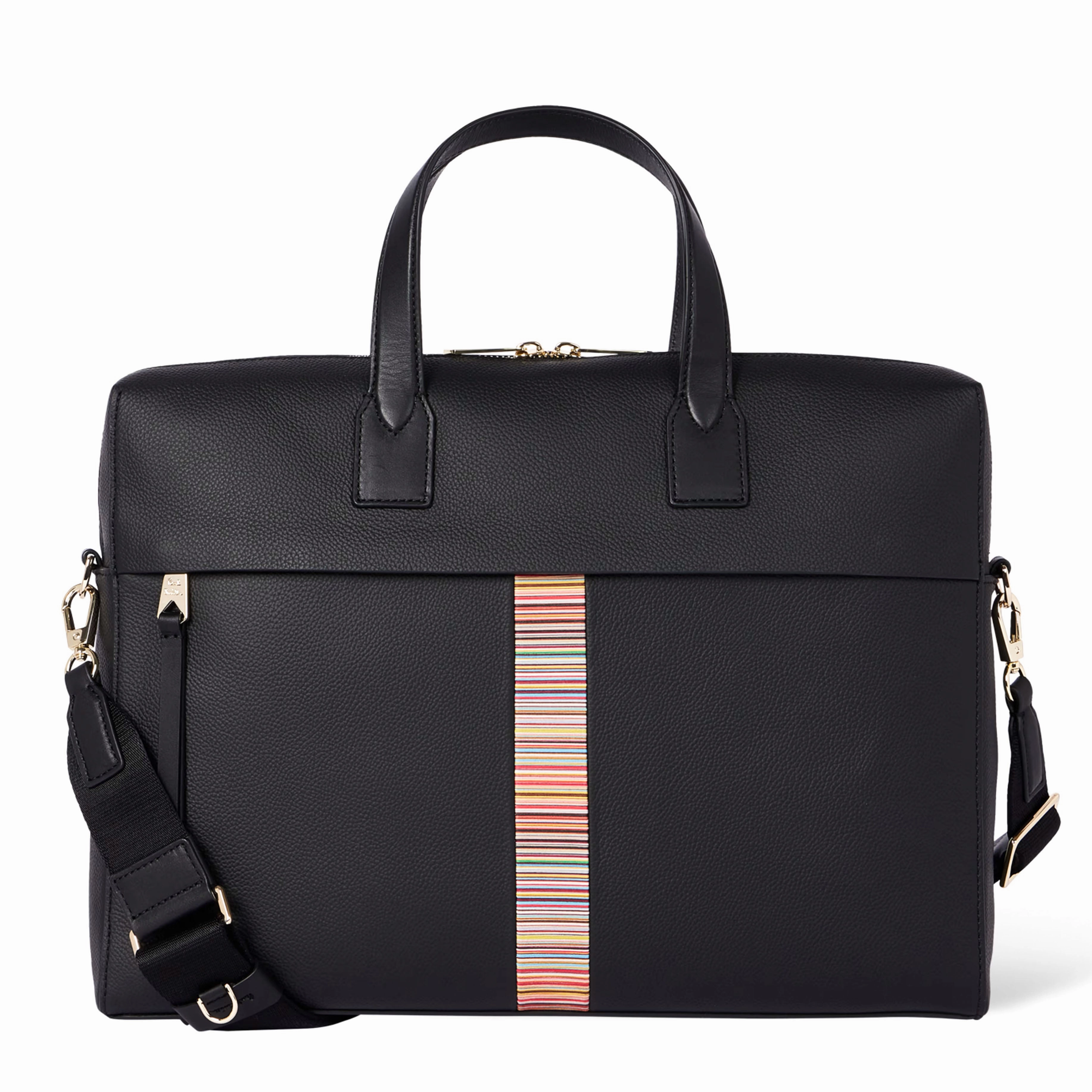 Paul Smith Signature Stripe Folio Bag Black Limited Time Hot Deal