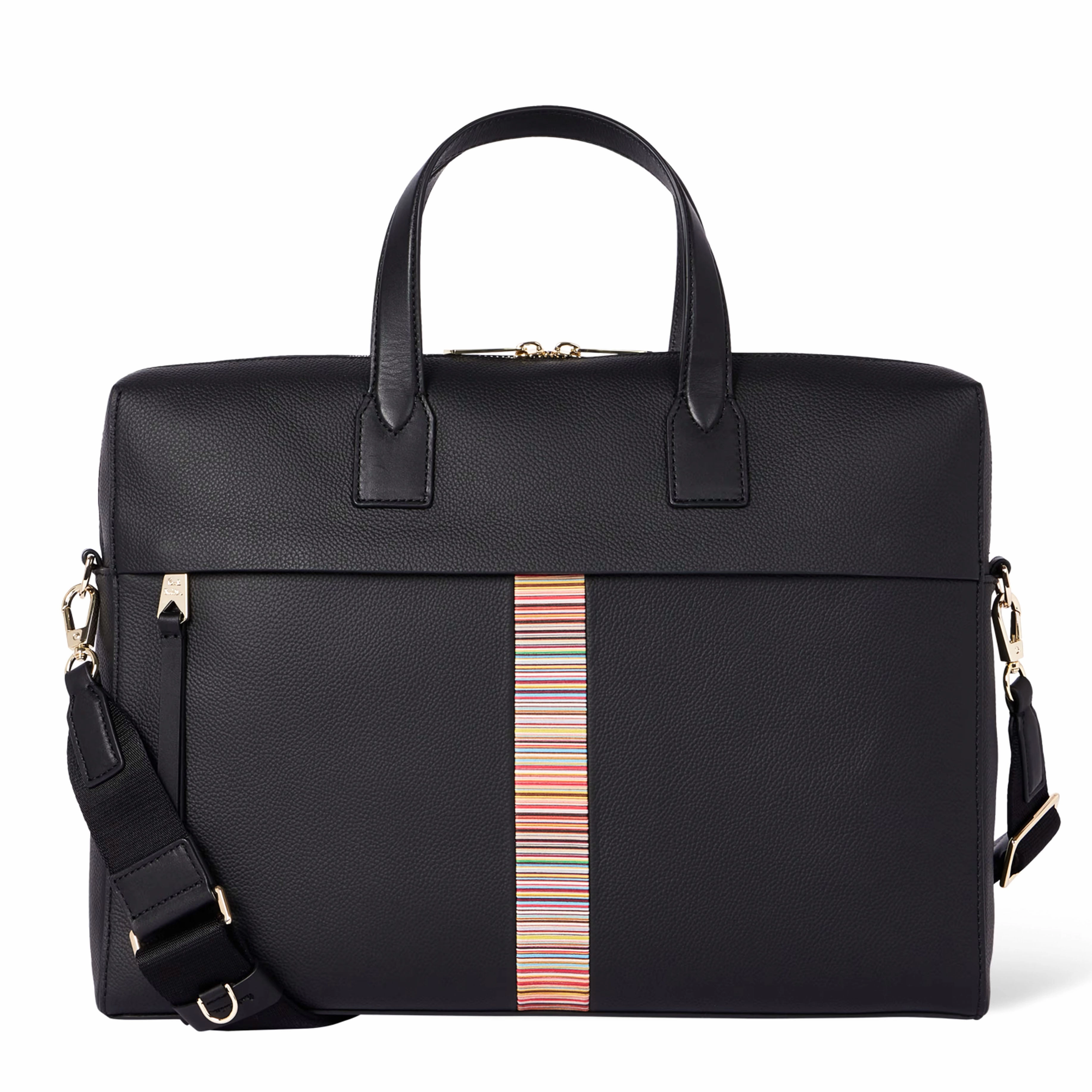 Paul Smith Signature Stripe Folio Bag Black Limited Time Hot Deal