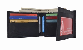 Mens Bifold Flap Out Id Windows Genuine Leather Wallet 1192 Limited Stock Deals Mega Discount Today