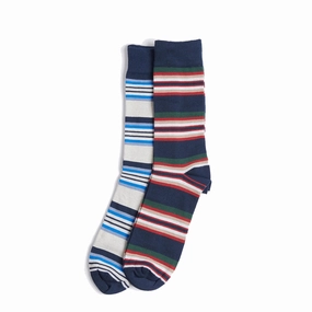 Special Surprise Sale Barbour Summer Stripe 2 Pack Socks Navy Mix
