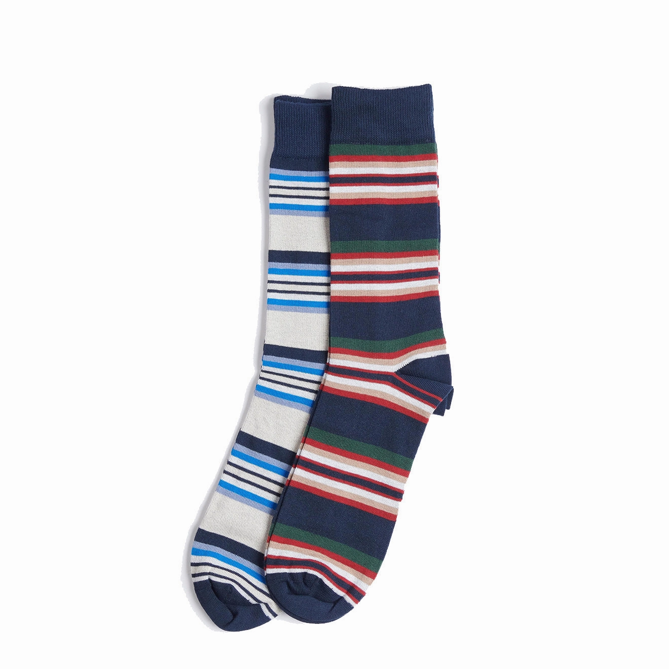 Special Surprise Sale Barbour Summer Stripe 2 Pack Socks Navy Mix
