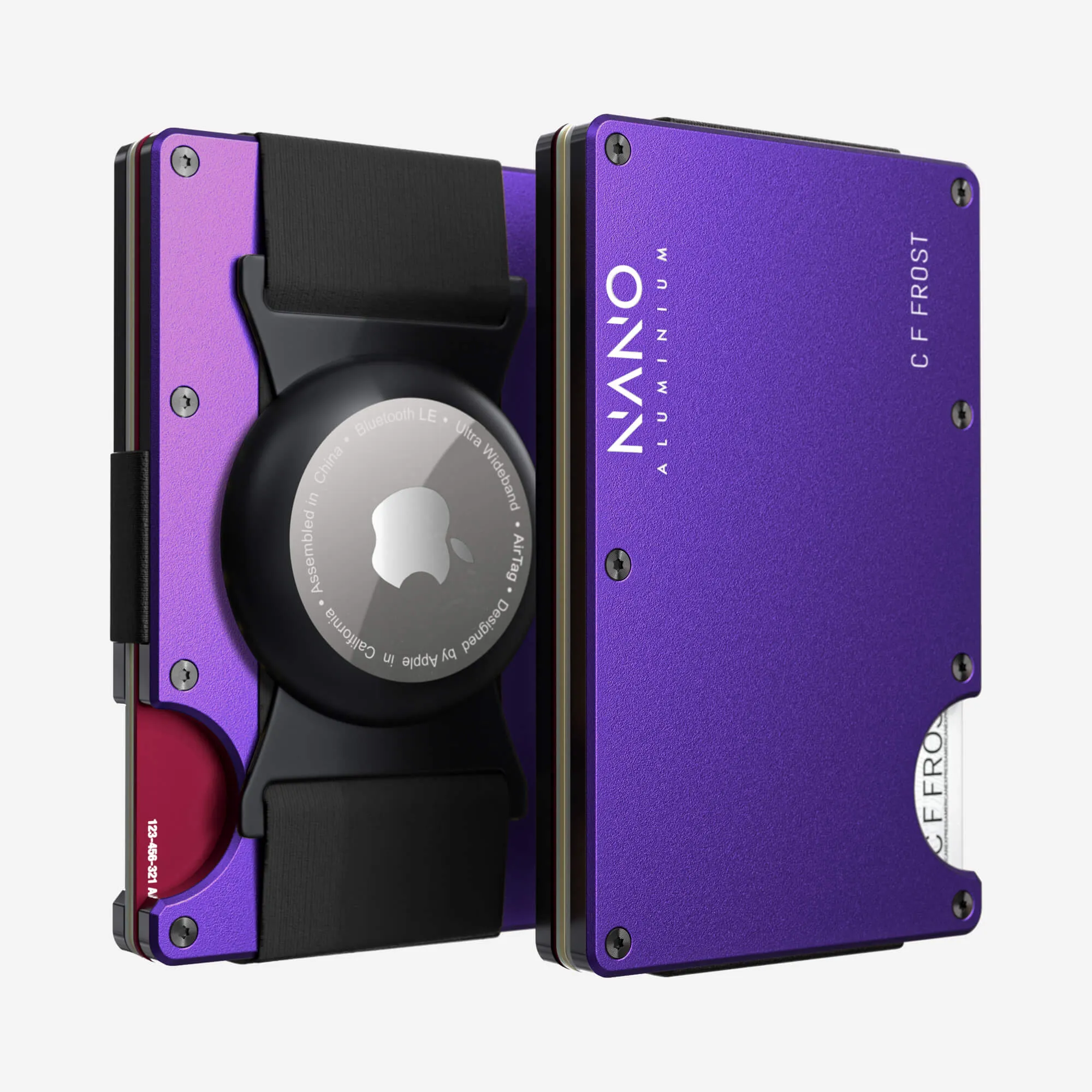 Limited Time Hot Deal Limited Offer Alert Personalised Airtag Cash Strap Wallet (Nebula Purple)