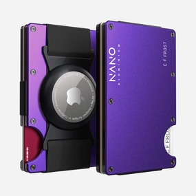 Limited Time Hot Deal Limited Offer Alert Personalised Airtag Cash Strap Wallet (Nebula Purple)