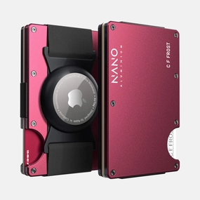 Todays Steal Personalised Airtag Cash Strap Wallet (Portofino Red)
