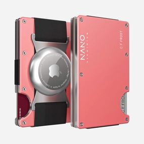 Dont Miss This Steal Weekend Flash Offer Personalised Airtag Cash Strap Wallet (Sunset Blush)