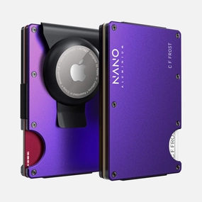 Instant Savings Inside Personalised Airtag Money Clip Wallet (Nebula Purple)