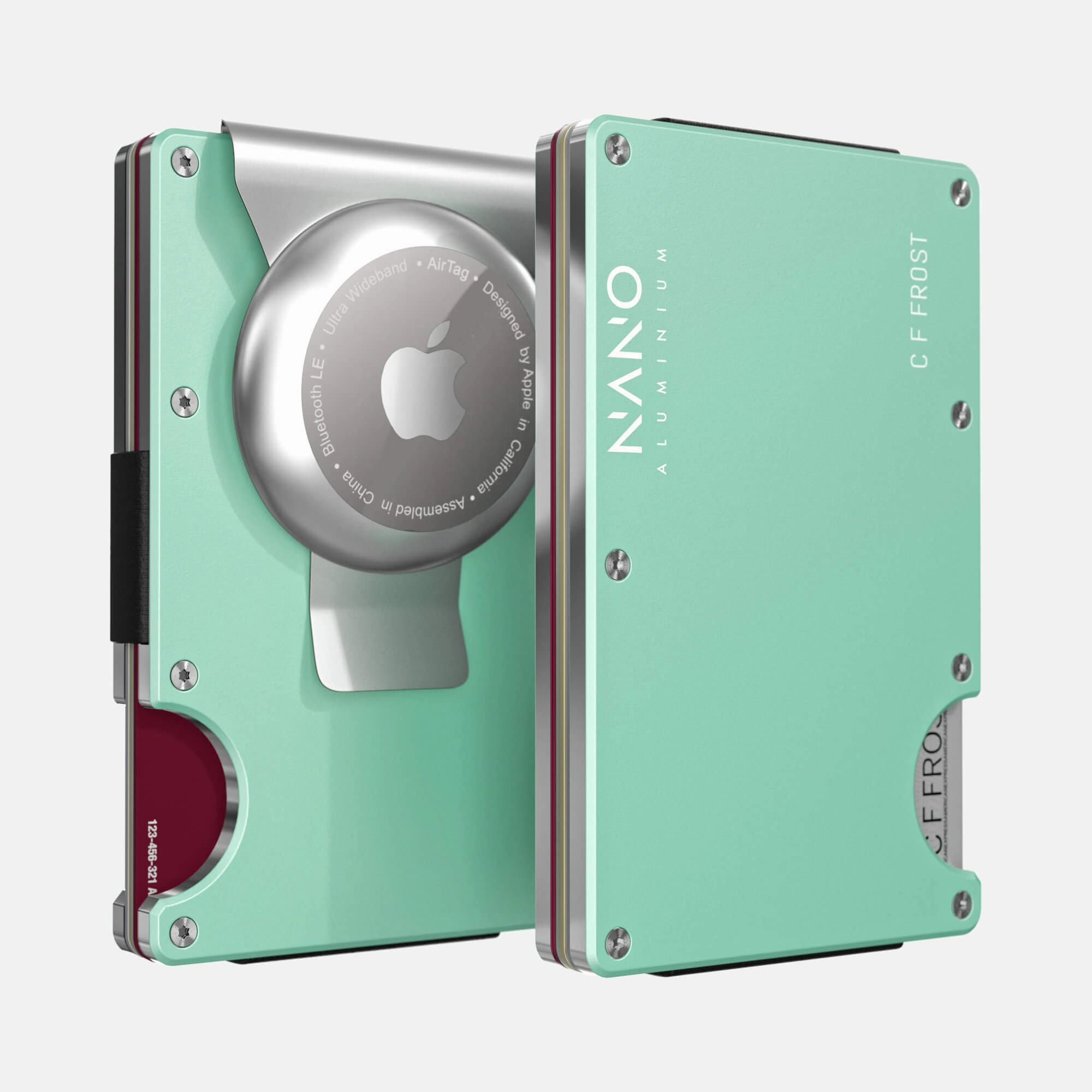 Personalised Airtag Money Clip Wallet (Orchard Mint) Gift Sale Event