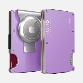 Personalised Airtag Money Clip Wallet (Twilight Lilac) Mega Savings Now