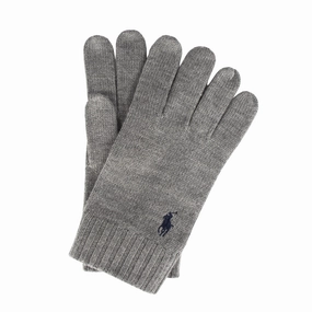 Todays Special Savings Limited Time Steal Polo Ralph Lauren Merino Wool Gloves Grey