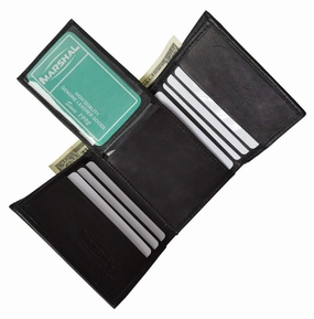 Hot Price Drop Premium Men'S Leather Trifold Flap Up Id & Outside Id Window Wallet P 3455 (C)