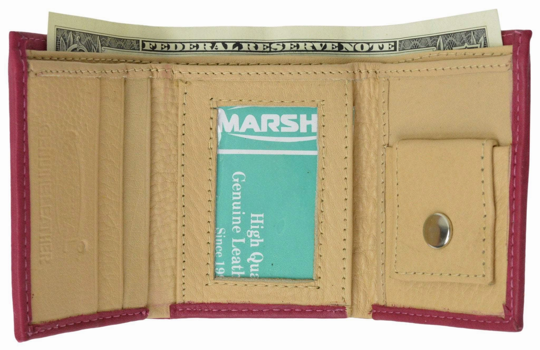 Premium Soft Leather Childrens Trifold Wallet Kids Bicolor Wallet Gift P 825 (C) Hot Sale Today