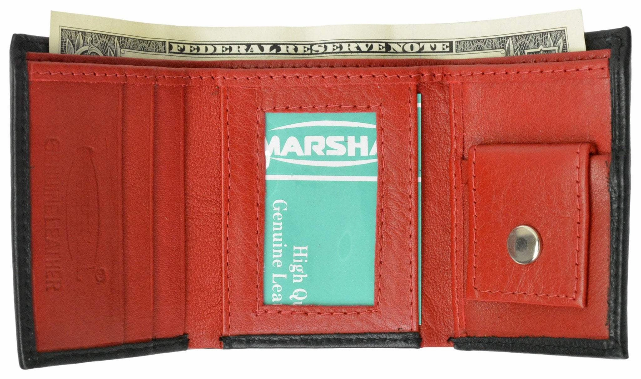 Special Price Offer Premium Soft Leather Childrens Trifold Wallet Kids Bicolor Wallet Gift P 825 (C)