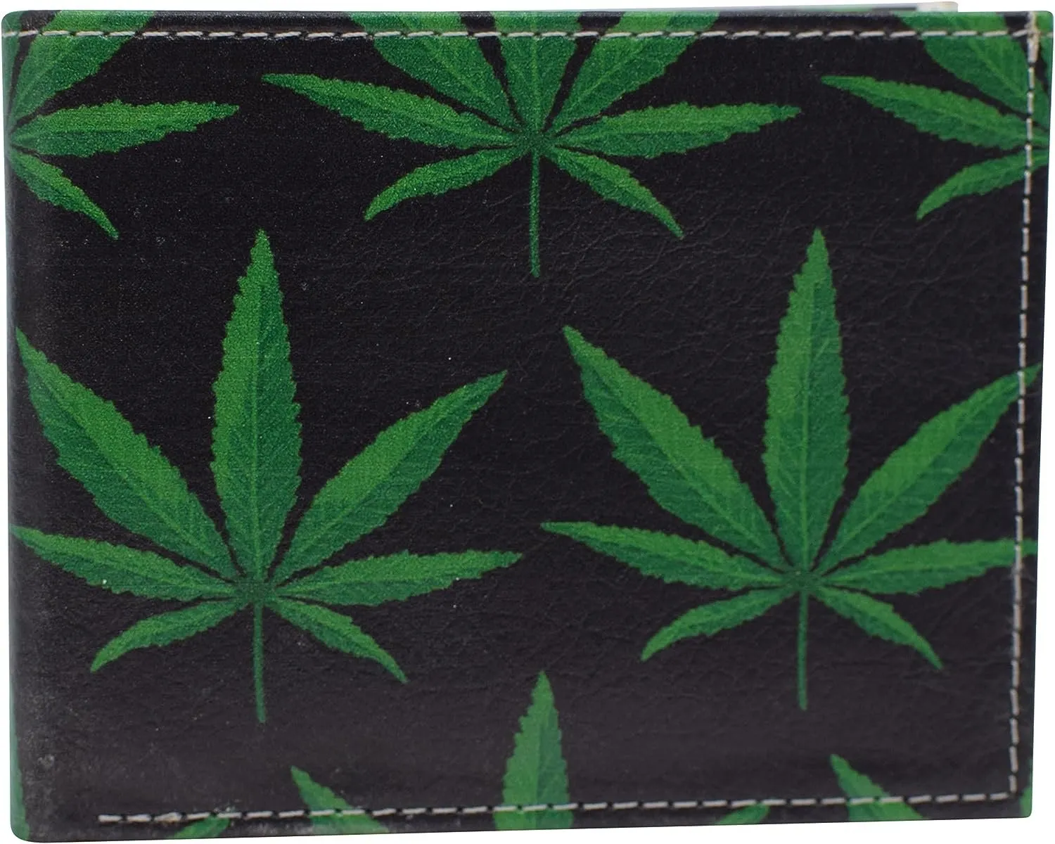 Printed Marijuana Leaf Rfid Blocking Genuine Leather Bifold Wallet With Gift Box Grab Todays Deal Special Online Offer