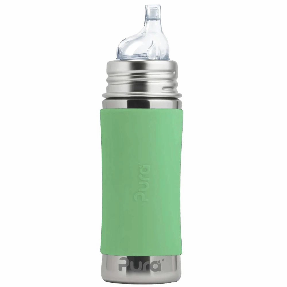 Pura Kiki Stainless Steel Sippy Bottle 325Ml - Moss V2 Weekend Flash Offer