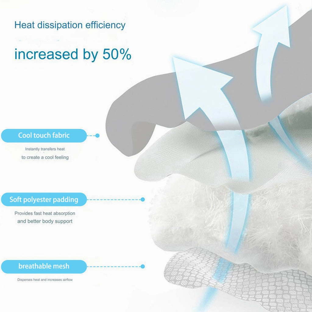 QMats Mats Pet Sleeping Ice Silk Cool Pad Mat - Grey