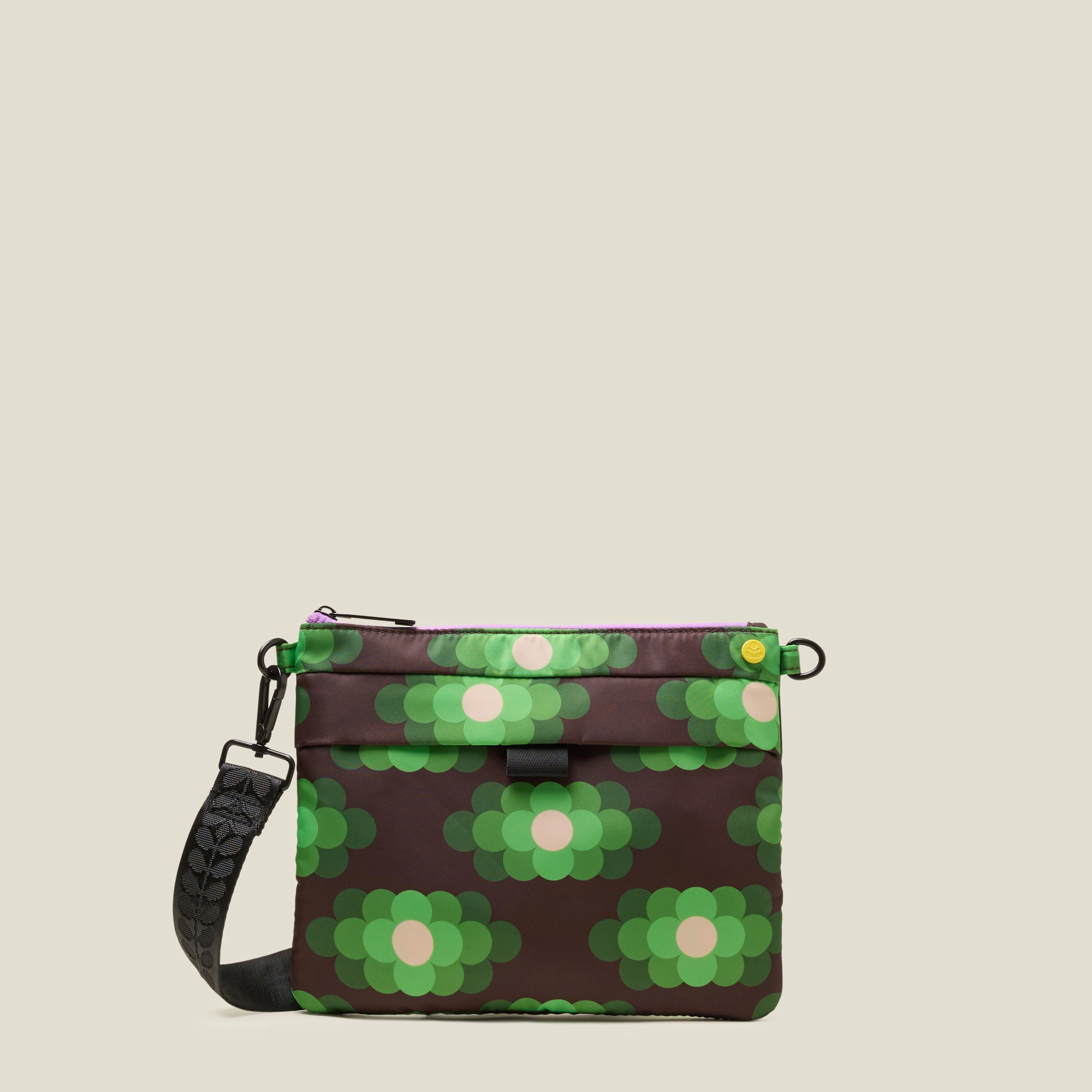 Dont Miss Out Dont Miss Big Savings Quadrant Crossbody Bag - Flower Haze Neon Green