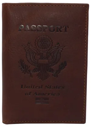 Big Sale Today Real Leather Rfid Blocking Travel Passport Holder With Vaccine Card Slot