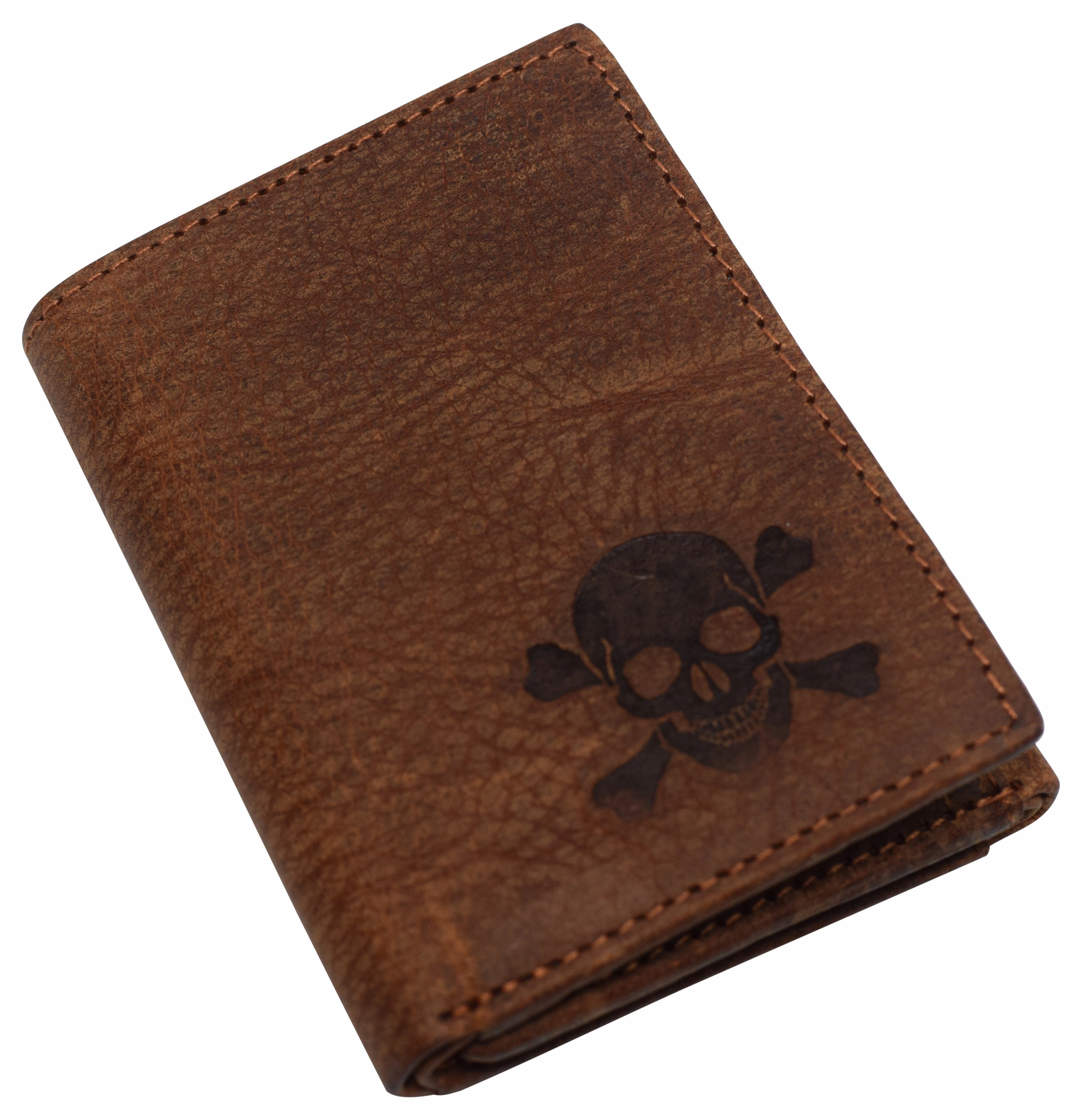 Real Leather Men'S Rfid Blocking Trifold Wallet With Outside Id Window Logo Gift Wallets For Men Special Offer Inside