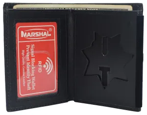 Shop Todays Picks Dont Miss Out Rfid Blocking 7 Point Start Badge Holder Genuine Leather Slim Id Wallet