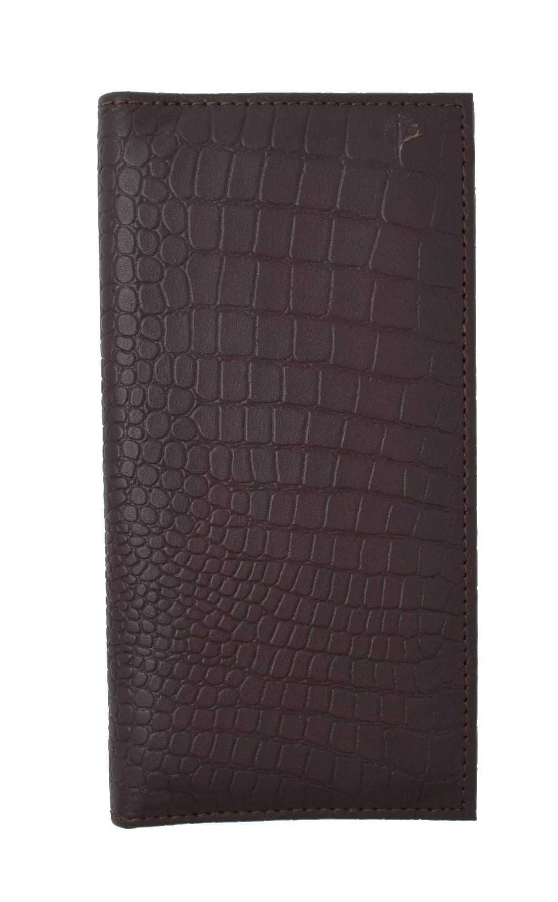 Mega Discount Event Grab Your Savings Rfid Blocking Brand New Hand Crafted Premium Genuine Soft Leather Simple Checkbook Cover Croco Pattern Rfidp156Cr (C)
