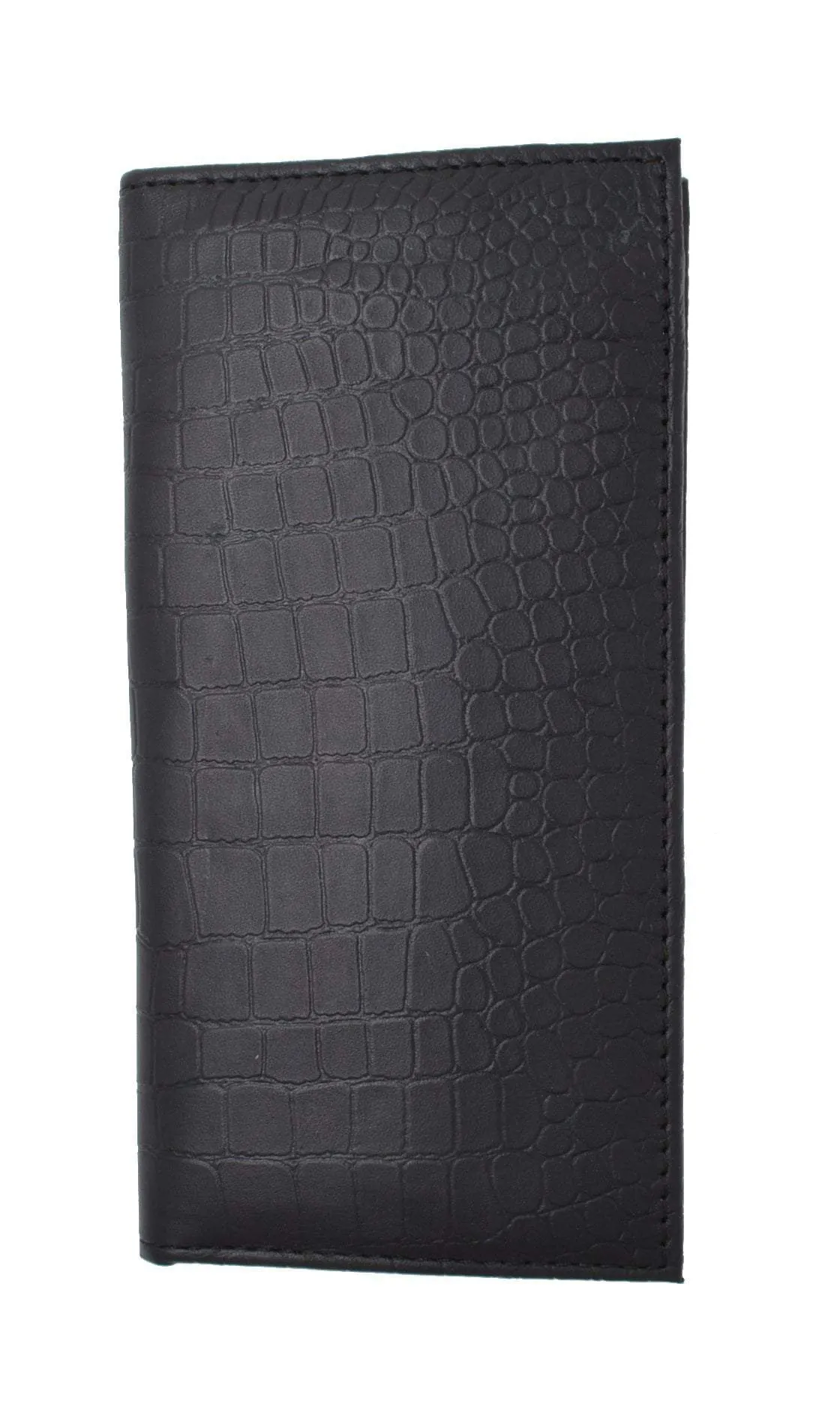 Rfid Blocking Brand New Hand Crafted Premium Genuine Soft Leather Simple Checkbook Cover Croco Pattern Rfidp156Cr (C) Grab Your Hot Pick