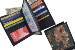 Hot Pick Sale Todays Trending Deals Rfid Blocking Camouflage Bifold Hipster Multi Credit Card Id Holder Camo Wallet Premium Leather