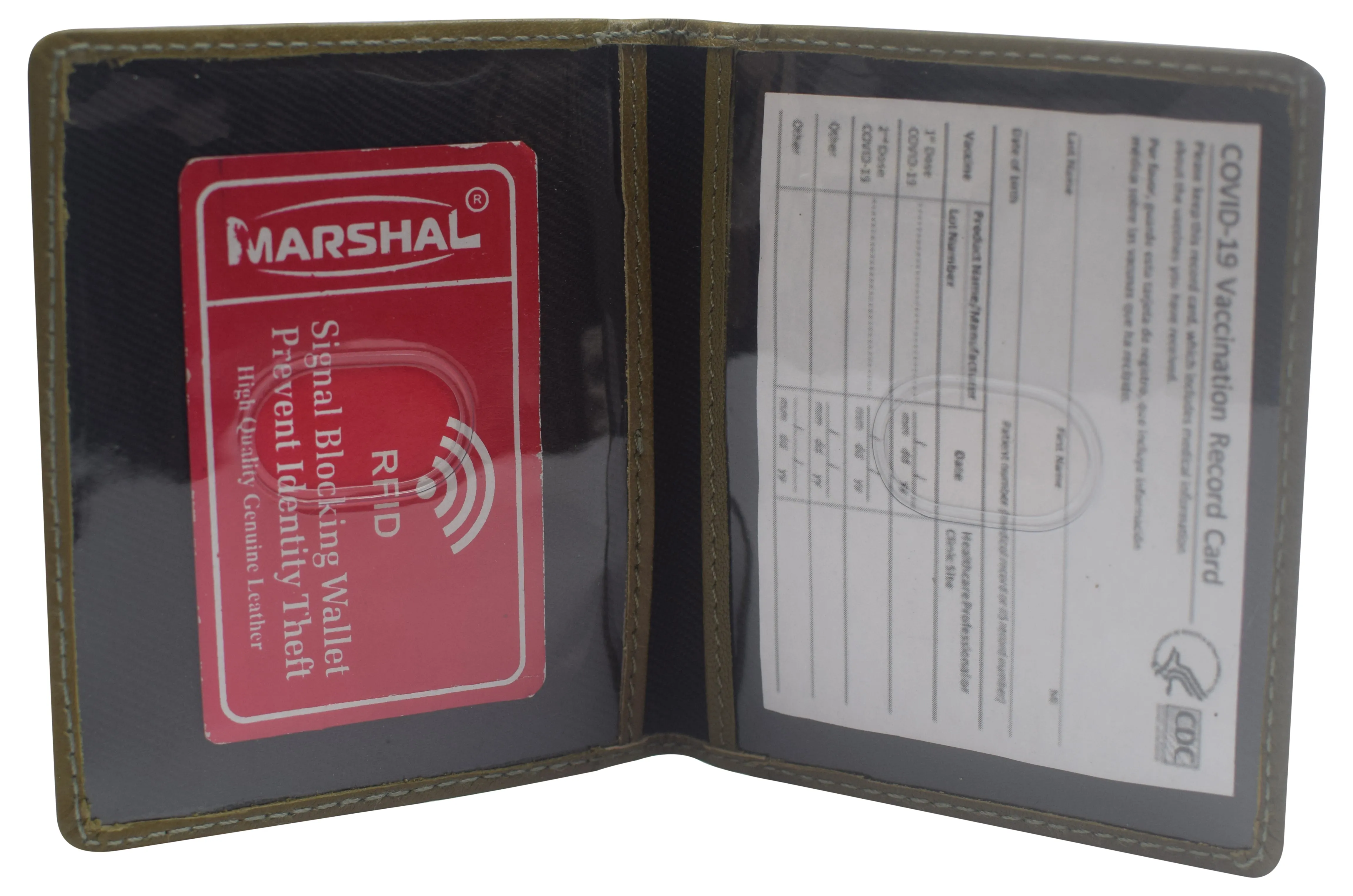 Rfid Blocking Genuine Leather Vaccination Passport Holder/Cover, Genuine Leather Vaccination Card Holder, Vaccine Card Holder Hot Clearance Now Flash Discount Today
