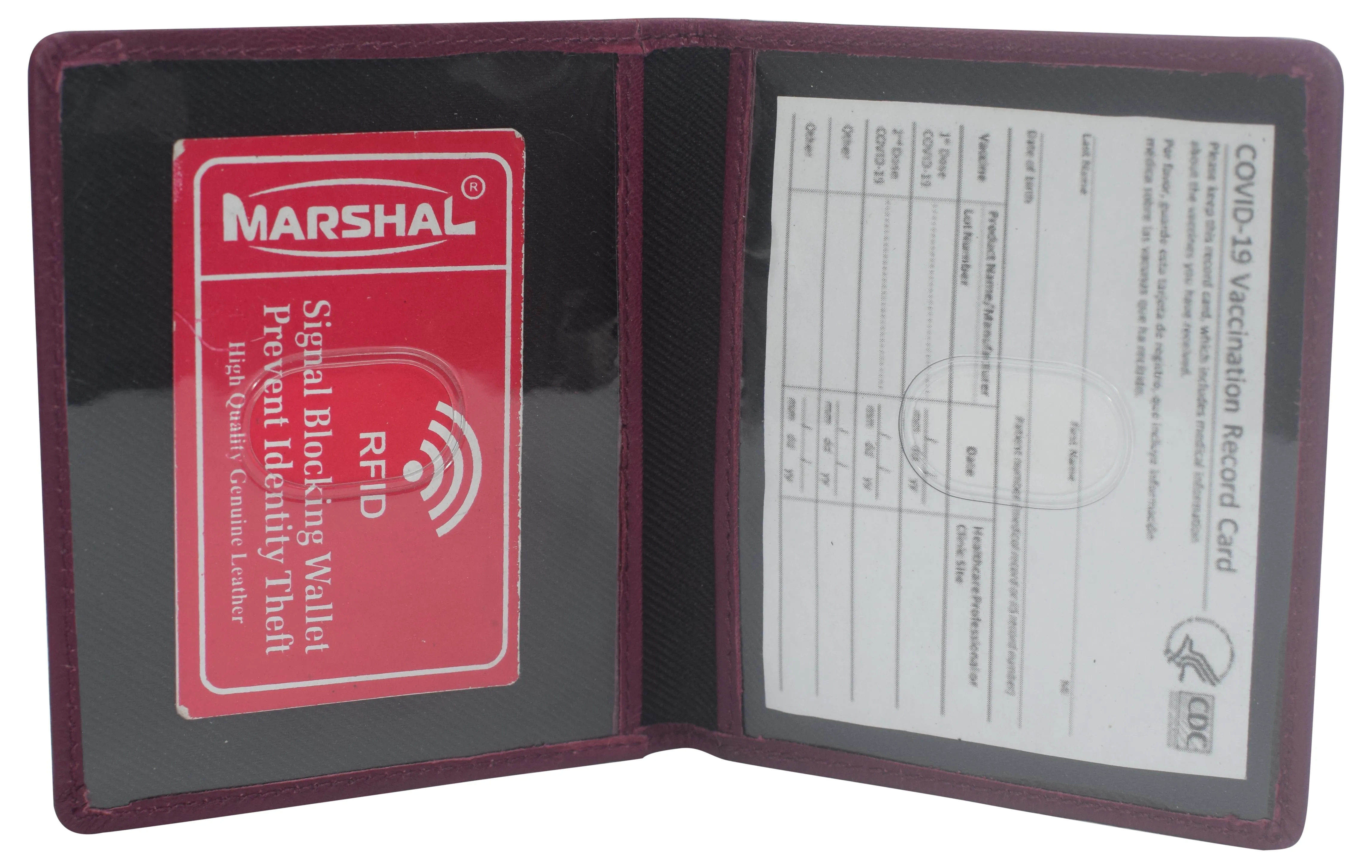 Todays Steal Rfid Blocking Genuine Leather Vaccination Passport Holder/Cover, Genuine Leather Vaccination Card Holder, Vaccine Card Holder