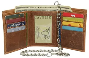 Trending Hot Picks Big Price Drop Rfid Blocking Leather Chain Trifold With Id Window And Credit Card Pockets Usa Series