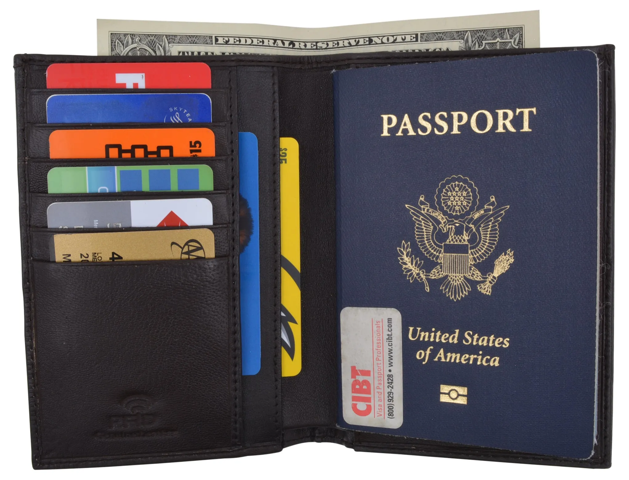 Rfid Blocking Leather Passport Holder Wallet Cover Case Travel For Men And Women Mega Discount Today