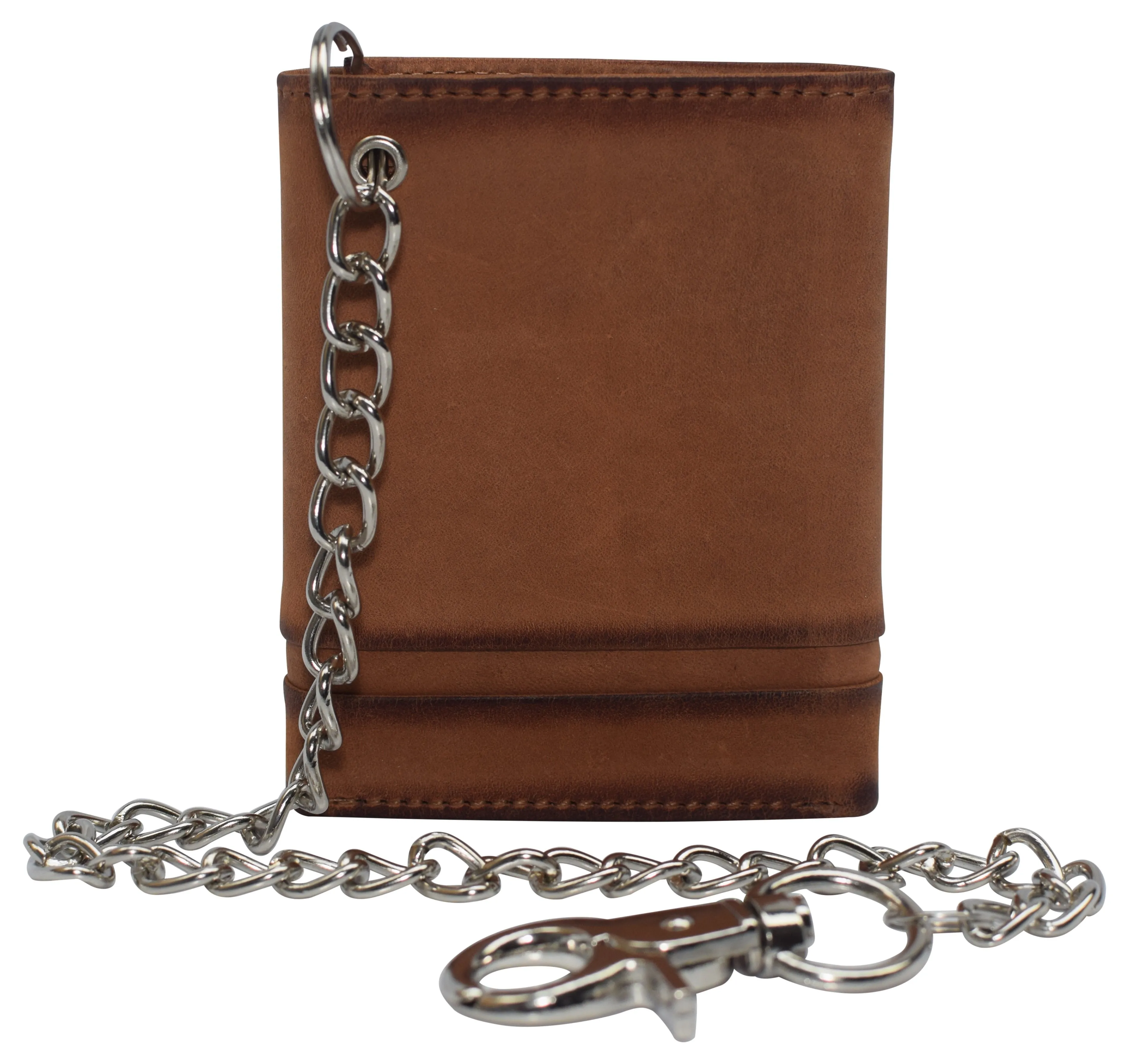 Rfid Blocking Men'S Chain Biker Leather Classic Slim Trifold Wallet With 8 Cards 1 Id Window   2 Note Compartments Flash Sale Now Flash Offer Today