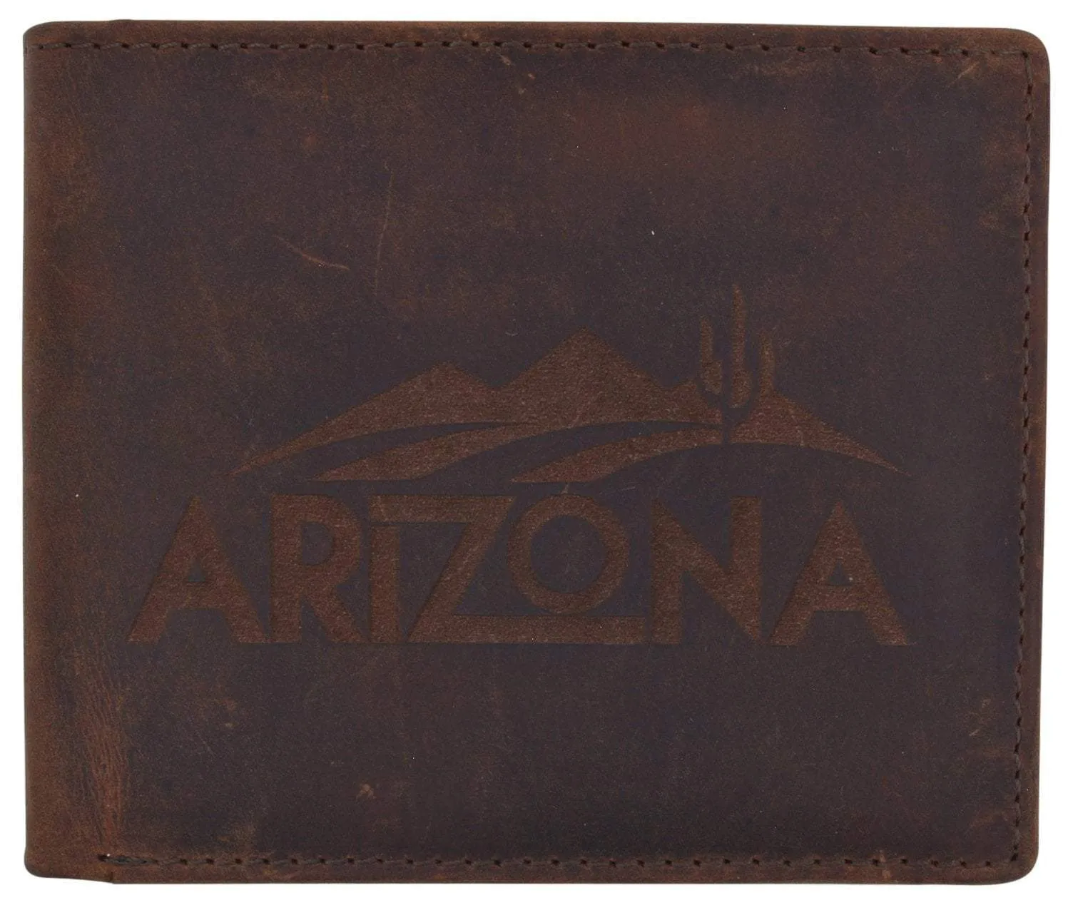Rfid Blocking Mens Genuine Leather Arizona Logo Credit Card Id Bifold Wallet Limited Time Offer