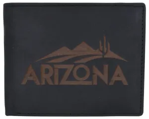 Clearance Savings Now Trending Now Offer Rfid Blocking Mens Genuine Leather Arizona Logo Credit Card Id Bifold Wallet