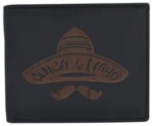 Shop Grab Now Shop Smart Deals Rfid Blocking Mens Genuine Leather Bifold 5 De Mayo Sombrero Logo Wallet