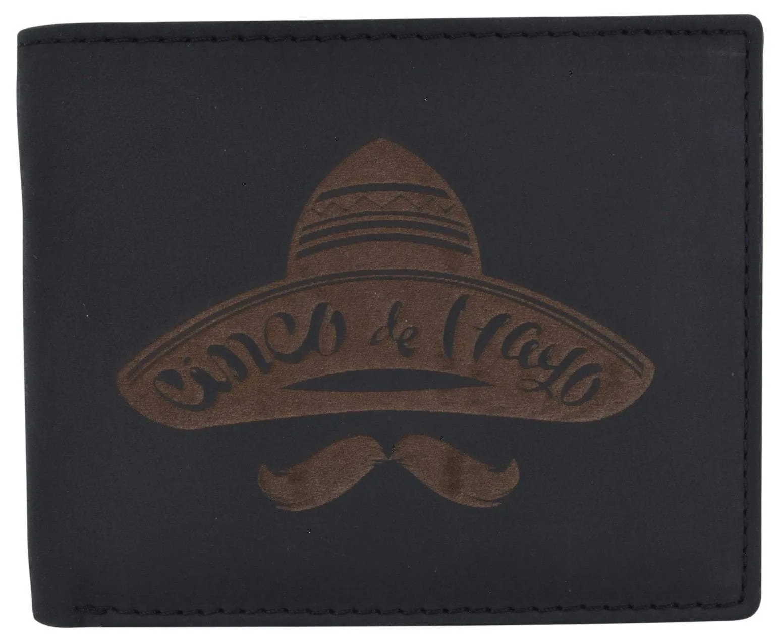 Shop Grab Now Shop Smart Deals Rfid Blocking Mens Genuine Leather Bifold 5 De Mayo Sombrero Logo Wallet