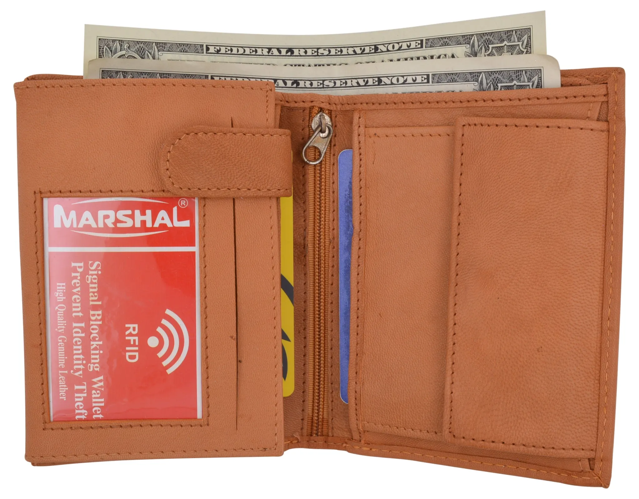 Dont Miss This Offer Rfid Blocking Mens Hipster Hybrid Bifold Trifold Genuine Leather Wallet
