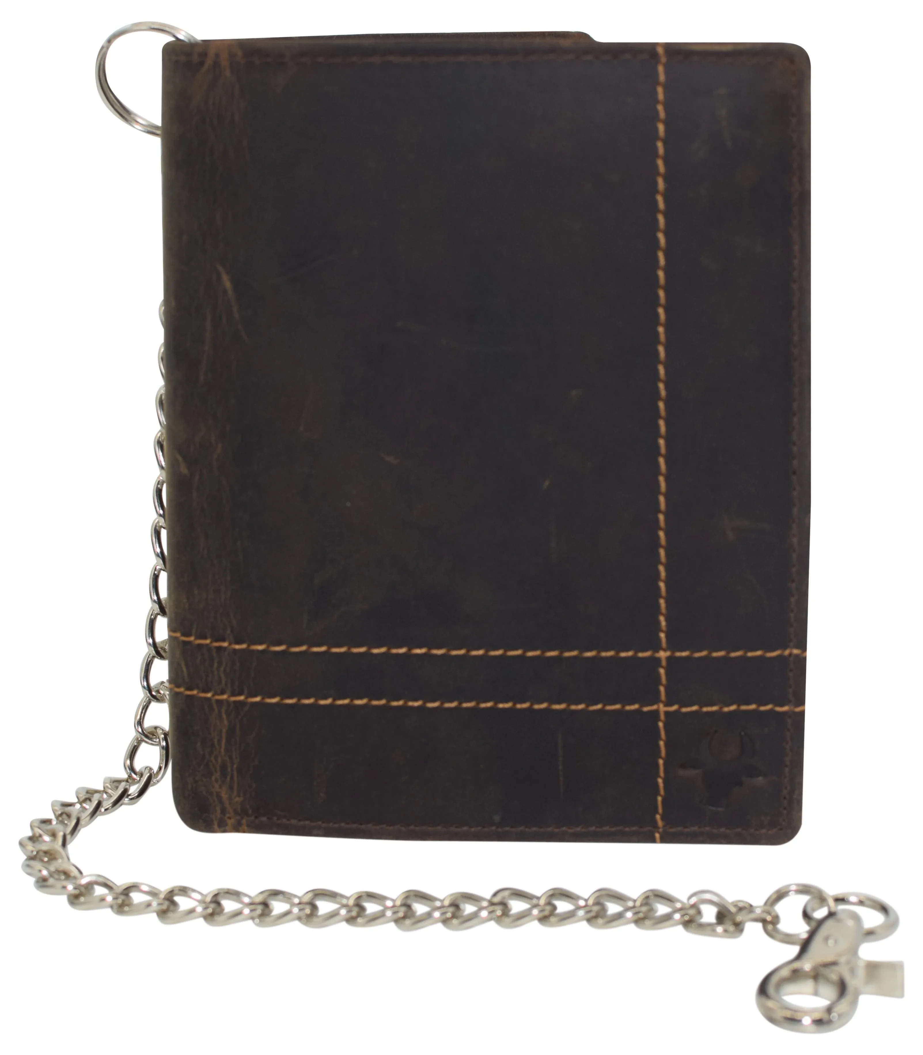 Perfect Gift Sale Rfid Blocking Mens Hipster Multi-Card Holder Bifold Vintage Leather Chain Biker Wallet For Men