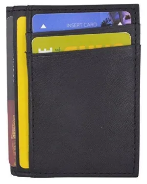 Rfid Blocking Mini Wallet Genuine Leather Slim Front Pocket Wallet Ultra Thin Credit Card Holder Sleeve With Id Windows Today Only Offer