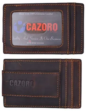 Rfid Blocking Money Clip Front Pocket Vintage Leather Strong Magnetic Slim Thin Wallet Todays Best Deal Hot Offer Frenzy